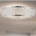 Paris Polished Chrome Clear Crystal 6 Light Flushmount - Flushmounts