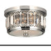 Parlour Polished Chrome Clear Crystal 3 Light Flushmount - Flushmounts