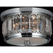 Parlour Polished Chrome Clear Crystal 3 Light Flushmount - Flushmounts