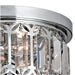Parlour Polished Chrome Clear Crystal 3 Light Flushmount - Flushmounts
