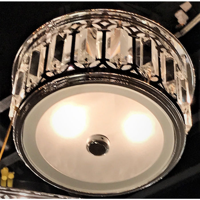 Parlour Polished Chrome Clear Crystal 3 Light Flushmount - Flushmounts