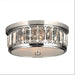 Parlour Polished Chrome Clear Crystal 4 Light Flushmount - Flushmounts