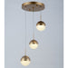 Phantasm Matte Gold Iced Opal Glass 3 Light LED Pendant - Pendants
