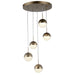 Phantasm Matte Gold Iced Opal Glass 5 Light LED Pendant - Pendants