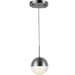 Phantasm Matte Nickel Iced Opal Glass 1 Light LED Pendant - Pendants