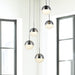 Phantasm Matte Nickel Iced Opal Glass 5 Light LED Pendant - Pendants