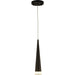 Pinnacle Matte Black Frosted Glass 1 Light LED Pendant - Pendants