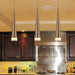 Pinnacle Matte Gold Frosted Glass 2 Light LED Pendant - Pendants
