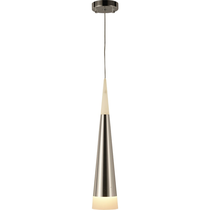 Pinnacle Polished Chrome Frosted Glass 2 Light LED Pendant - Pendants
