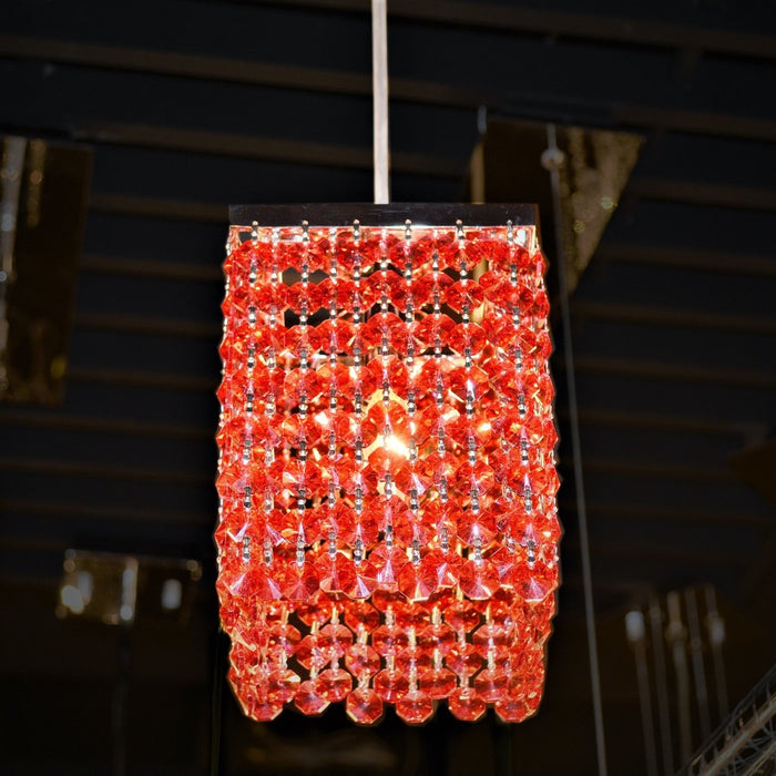 Prism Polished Chrome Clear Crystal 1 Light Mini-Pendant - Mini-Pendants