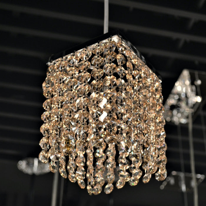 Prism Polished Chrome Clear Crystal 1 Light Mini-Pendant - Mini-Pendants
