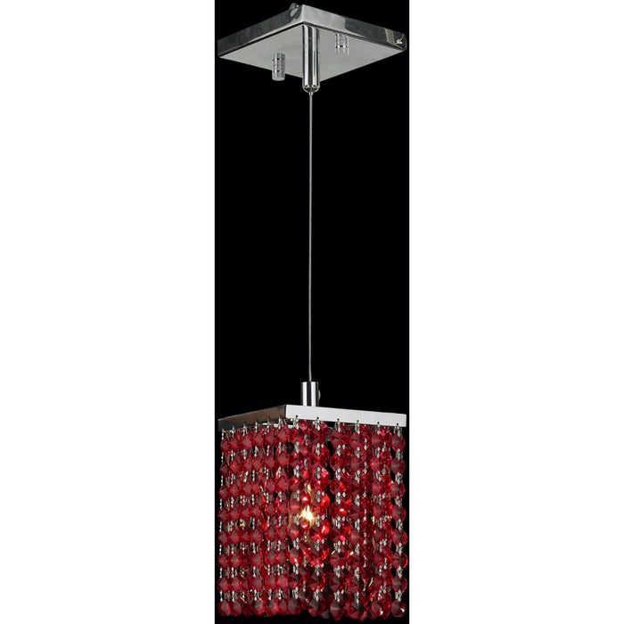 Prism Polished Chrome Clear Crystal 1 Light Mini-Pendant - Mini-Pendants