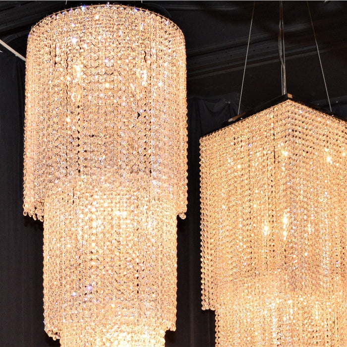 Prism Polished Chrome Clear Crystal 18 Light Chandelier - Chandeliers