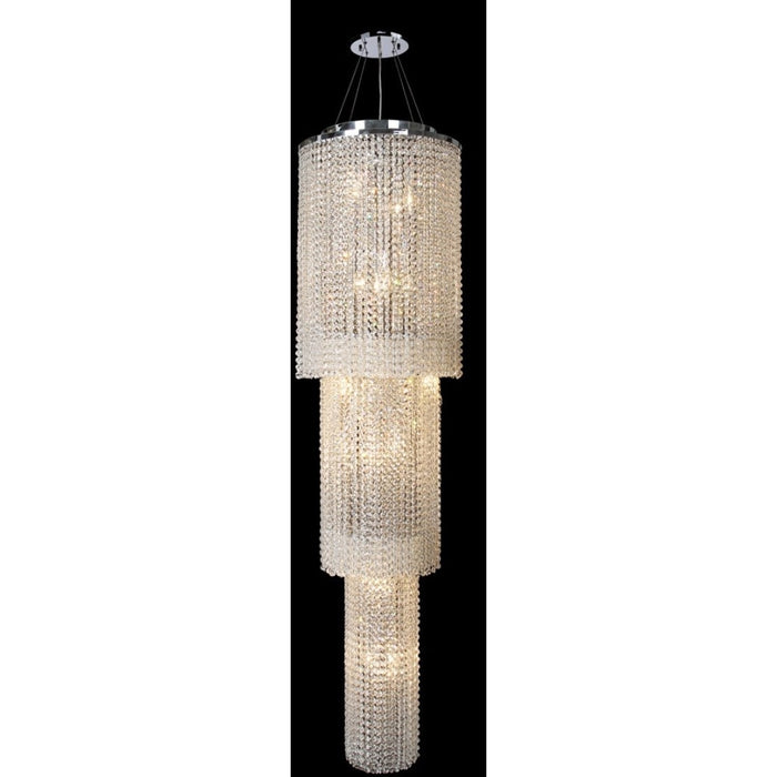 Prism Polished Chrome Clear Crystal 18 Light Chandelier - Chandeliers