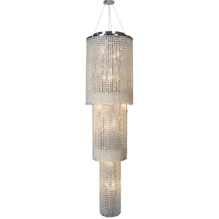 Prism Polished Chrome Clear Crystal 18 Light Chandelier - Chandeliers