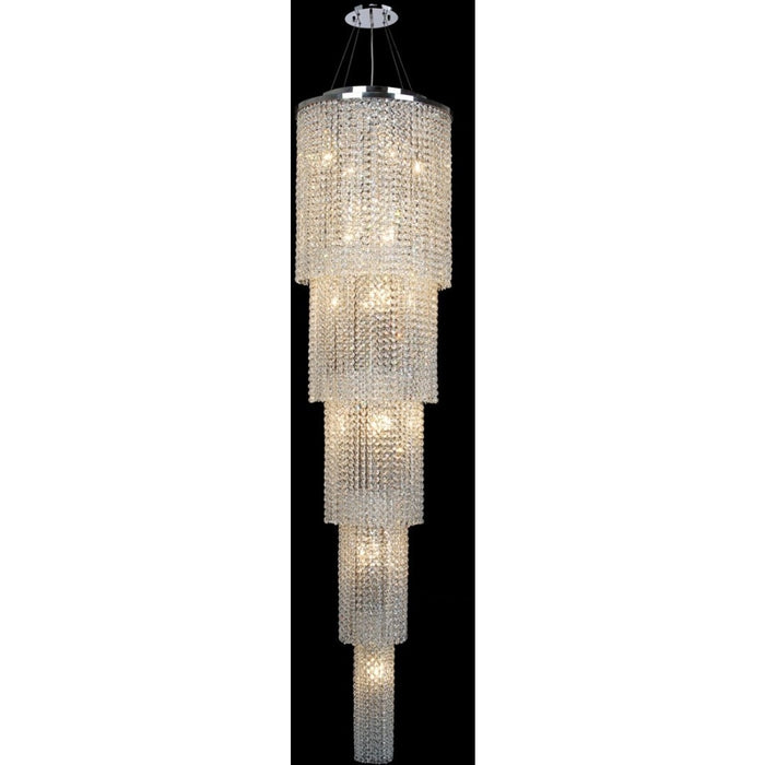 Prism Polished Chrome Clear Crystal 19 Light Chandelier - Chandeliers