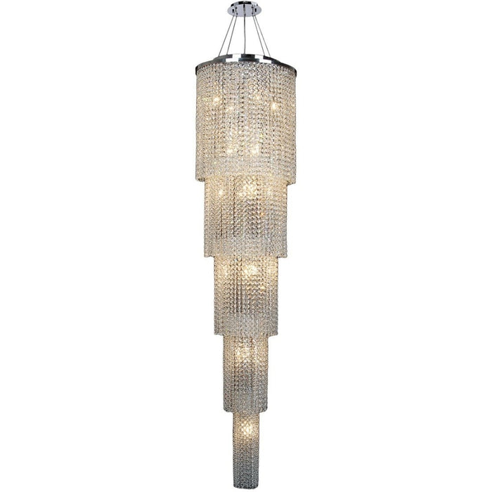 Prism Polished Chrome Clear Crystal 19 Light Chandelier - Chandeliers