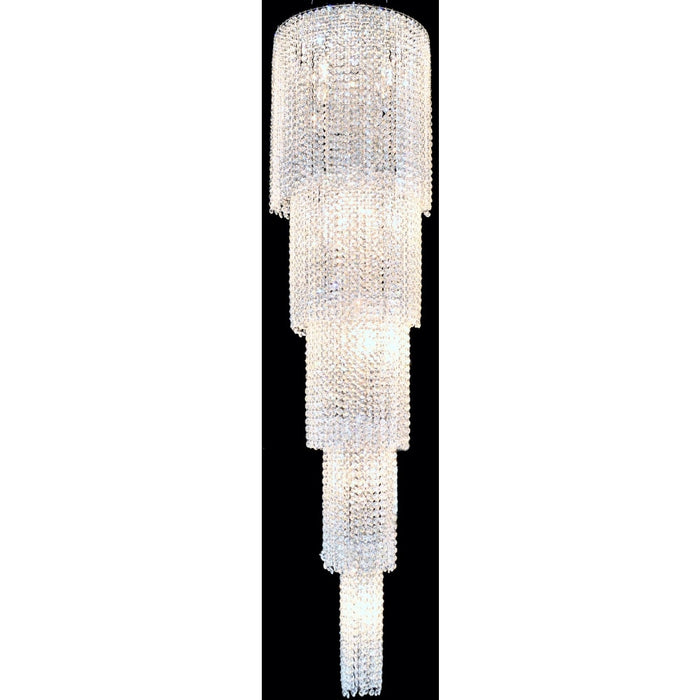 Prism Polished Chrome Clear Crystal 19 Light Chandelier - Chandeliers