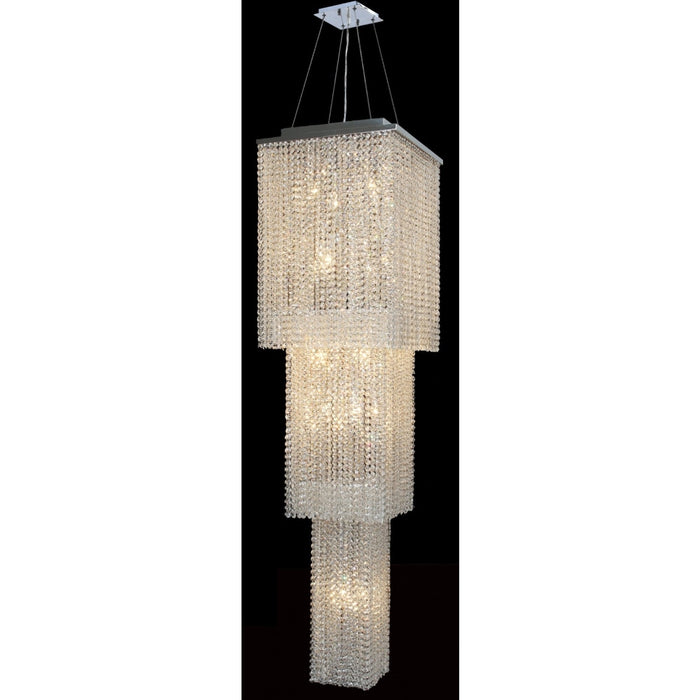 Prism Polished Chrome Clear Crystal 20 Light Chandelier - Chandeliers