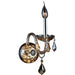 Provence Polished Chrome Amber Crystal 1 Light Wall Sconce - Wall Sconces