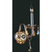 Provence Polished Chrome Amber Crystal 1 Light Wall Sconce - Wall Sconces