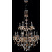 Provence Polished Chrome Amber Crystal 15 Light Chandelier - Chandeliers