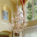 Provence Polished Chrome Amber Crystal 25 Light Chandelier - Chandeliers