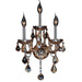 Provence Polished Chrome Amber Crystal 3 Light Wall Sconce - Wall Sconces