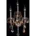 Provence Polished Chrome Amber Crystal 3 Light Wall Sconce - Wall Sconces