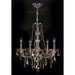 Provence Polished Chrome Amber Crystal 5 Light Chandelier - Chandeliers