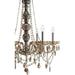 Provence Polished Chrome Amber Crystal 6 Light Chandelier - Chandeliers
