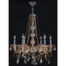 Provence Polished Chrome Amber Crystal 6 Light Chandelier - Chandeliers