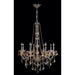 Provence Polished Chrome Amber Crystal 8 Light Chandelier - Chandeliers