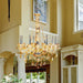 Provence Polished Chrome Amber Crystal 8 Light Chandelier - Chandeliers