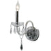 Provence Polished Chrome Clear Crystal 1 Light Wall Sconce - Wall Sconces