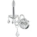 Provence Polished Chrome Clear Crystal 1 Light Wall Sconce - Wall Sconces