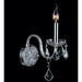 Provence Polished Chrome Clear Crystal 1 Light Wall Sconce - Wall Sconces