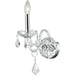 Provence Polished Chrome Clear Crystal 1 Light Wall Sconce - Wall Sconces