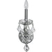 Provence Polished Chrome Clear Crystal 1 Light Wall Sconce - Wall Sconces