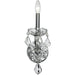 Provence Polished Chrome Clear Crystal 1 Light Wall Sconce - Wall Sconces