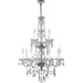Provence Polished Chrome Clear Crystal 12 Light Chandelier - Chandeliers