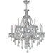 Provence Polished Chrome Clear Crystal 12 Light Chandelier - Chandeliers