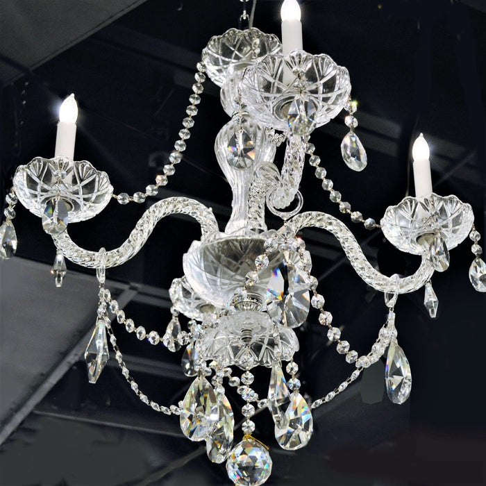 Provence Polished Chrome Clear Crystal 4 Light Chandelier - Chandeliers