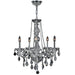 Provence Polished Chrome Clear Crystal 5 Light Chandelier - Chandeliers