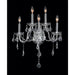 Provence Polished Chrome Clear Crystal 5 Light Wall Sconce - Wall Sconces