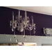 Provence Polished Chrome Clear Crystal 5 Light Wall Sconce - Wall Sconces