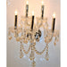 Provence Polished Chrome Clear Crystal 5 Light Wall Sconce - Wall Sconces