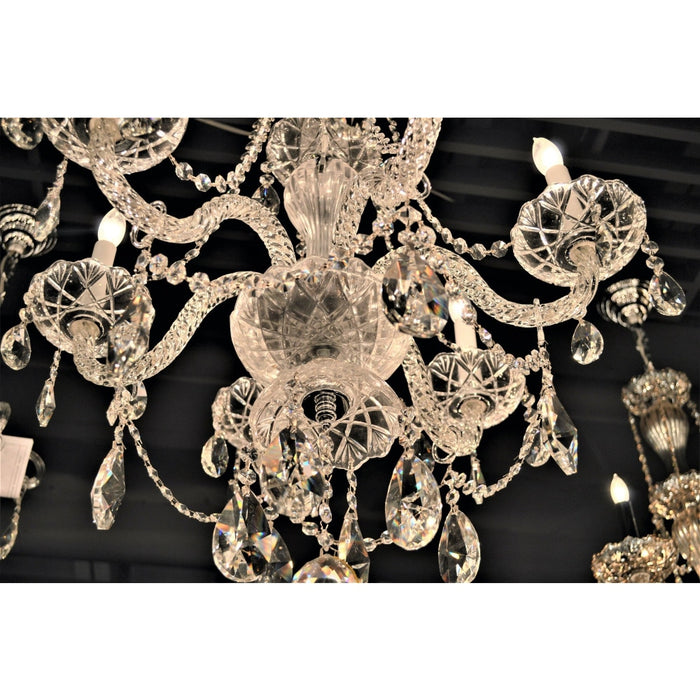 Provence Polished Chrome Clear Crystal 6 Light Chandelier - Chandeliers