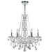 Provence Polished Chrome Clear Crystal 6 Light Chandelier - Chandeliers