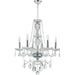 Provence Polished Chrome Clear Crystal 6 Light Chandelier - Chandeliers